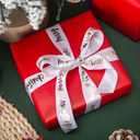 2 x Retrify Red Birthday Wrapping Paper Roll, Pearlized Gift Packing Paper for Christmas, New Year's Eve, Holiday, Wedding - 17 Inches x 32.8 Feet