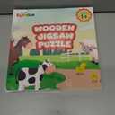 2 x Farm Animal Wooden Puzzle for Toddlers 1-3, Sensory Montessori Toy Classroom Preschool Learning Activities Educational Toy Christmas Stocking Stuffer Gift for Girls 3-5, Boys 2 3 4 5 Year Old Baby