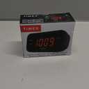 Timex Alarm Clock with Large Display, Digital Alarm Clock for Bedroom Includes 120V Universal Power Adapter (T121B - Black)