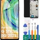 for Motorola Moto G Stylus 5G 2022 LCD for Moto G Stylus 5G 2022 XT2215-4 Screen Replacement Kits for Moto G Stylus 5G 2022 Digitizer LCD Touch Screen Assembly Repair with Frame