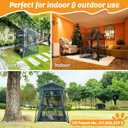 Cat Enclosure Kitten and Cat Tower Tent for Indoor and Outdoor,3 Tier Cat Cage Inside, X-Large Outdoor Catio,Portable and Foldable,Two Doors Design can Assemble More Shapes (Patented)-Blue Trim
