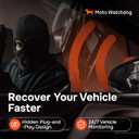GPS Tracker for Vehicles, No Subscription with Real-Time Location, Mileage Tracking, Speeding Monitoring, Route History, Geofence, OBD, for Fleets & Families, USA, Any Vehicle 1998+, Moto Watchdog