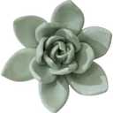 Succulent Plant, 3.54" Ceramic Wall Decor Artificial 3D Flower Wall Art, Handmade 3D Wall Art Hanging Sculpture, Porcelain Flower Wall Decor (Light Green)