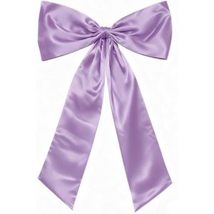 Large Satin Bow Wall Decor, 41x26 Inch Oversized Coquette Bow for Girls Room, Bedroom, Birthday Party, Baby Shower, Bridal Shower, Purple