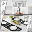 16 Pcs Farmhouse Black and White Kitchen Decor and Accessories Set 4 Kitchen Towels 2 Non Slip Rugs and Mats for Floor 2 Oven Mitts 2 Pot Holders 2 Curtains Sets for Home Decor Housewarming Mom Gift