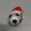 2025 Christmas Soccer Ornament with Gift Box and Card 3.15" Glass Blown Christmas Sport Gifts Ornaments Xmas Tree Decoration for Men Women Soccer Player