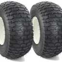 (2-Pack) 18" Tubeless Tires On Rims - 18x8.5-8 Tire and Wheel Assemblies - 4-Lug 4" Center - 2.83" Center Bore - Load Range B Max Tire Weight of 815 Lbs - Compatible with Alumacraft Boat Trailers (White)