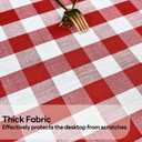 Gingham Table Cloth for Square Tables red Checkered Plaid Tablecloth Heavy Duty Cotton Blend Washable & Wrinkle Table Cover for Outdoor Kitchen Dining Picnic Camping (60x60 Inch)