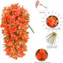 HyeFlora Bougainvillea Artificial Hanging Flowers Plants for Outdoors Decoration, 2pcs Faux Bougainvillea Vines Orange Fake Flowers Realistic UV Resistant Silk Flowers for Outside Planter Yard Porch