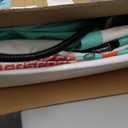 FBSPORT Inflatable Floating Dock,6ft/ 8ft/10ft Swim Air Platform Island Raft Mat with None-Slip Surface,6 Inch Thick PVC Construction,Floating Platform for Pool Beach Ocean (red green)