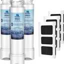 MARRIOTTO MR022 Water Filter, Compatible with Frigidaire refrigerator EPTWFU01, EWF02, Pure Source Ultra II and Pure Air Ultra 2 Air Filter (3+3)