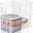 4 Pcs Clear Zippered Organizers 12''x12''x12'' Moving Bags with Reinforced Handles Heavy Duty Storage Cube Tote Storage Blanket Bags Bins for Clothes Moving Supplies Linens Shoes Closet Organizer