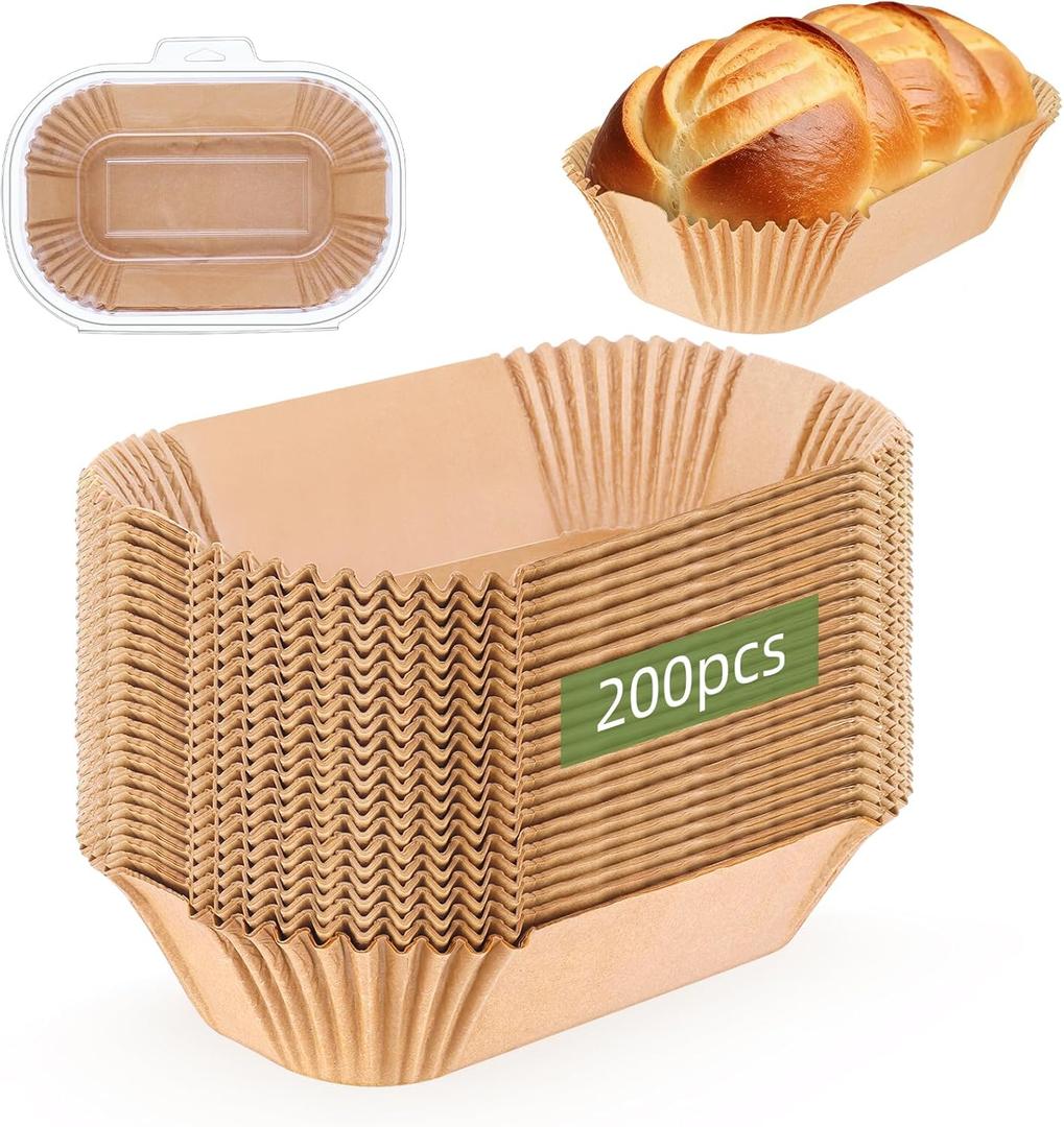 200pcs Loaf Pan Liners, Loaf Pan Liners for Baking 9x5inch, Bread Pan Parchment Liner, Bread Pan Liner for Baking (200)