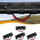 4 x Roll Bar Grab Handles Paracord Grip Handles Compatible with 1955-2023 Jeep Wrangler YJ TJ JK JKU JL JLU & Gladiator JT, Black & Red, Interior Accessories