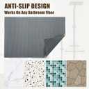 HOMBYS 47 x 32 Extra Large Shower Mat for Shower Stall Tub, Non Slip Bath Mat Bathroom Accessories, PVC Mats for Shower and Bathroom, Quick Drying, (Gray, 47"x32") (Grey)