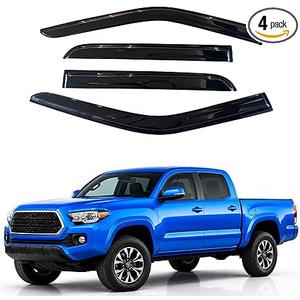 Vent deflectors Window Visors Tape-On Fit 2016-2023 Toyota Tacoma Accessories Double Cab-4pcs Rain Guards,2016 2017 2018 2019 2020 2021 2022 2023