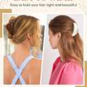2 x 3PCS Hair Claw Clips for Women Girls - Cute Medium Triangle Clips in Y2K Vintage, Trendy Durable Sparkling Hair Accessories for Updos Buns Gifts