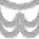 25 Feet Christmas Foil Fringe Garland Metallic Tassle Banner Wall Hanging Tinsel Streamers Backdrop for Parade Floats, Thanksgiving, Birthday, Halloween Party Decorations(4" x 25', Silver)