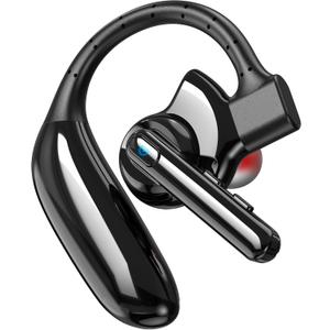 Bluetooth Headset Dual-Mic V5.4 Wireless Bluetooth Earpiece Noise Canceling Hands-Free Headphones 14 Hours Talking Time 140H Standby for Cell Phones iPhone Android Trucker,Office,Driving,Business