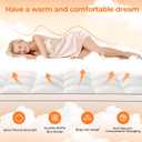 Ultra Soft Coral Fleece King Size Mattress Topper, No Compression Plush Thick Pillow Top Mattress Pad with Deep Pocket, Winter Warm Cozy Bed Topper Cover for Back Pain Relief