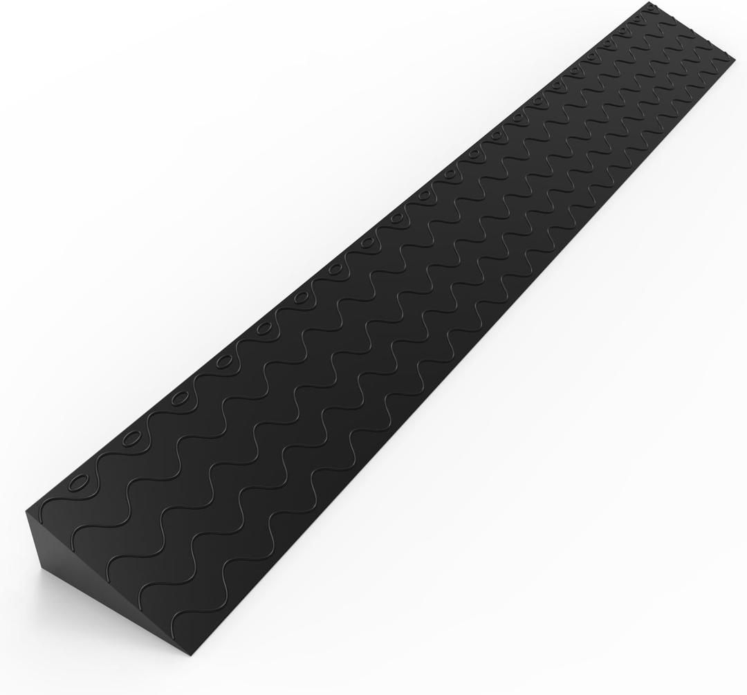 Henka 2" Rise Threshold Ramps for Doorways, Wheelchair Ramp for Home Steps, Door Threshold Ramp with Anti-Slip Surface (Color: Black, Size: 39x4.72x2in)