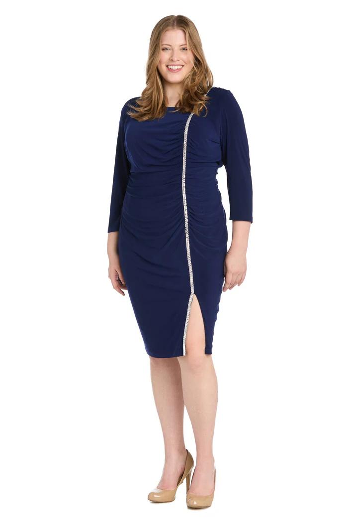 Plus Size Fitted Dress – Short Cocktail Knee Length – R&M Richards Size 18