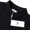 Jekaoyi Men's Summer Casual Cotton Linen Shirts Buttons Down Long Sleeve Solid Plain Beach T Shirts, Black, XS