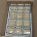 CONNOO 12 Pack Square Glass Vase 3" x 3" x 3", Clear Bulk Flower Vases for Centerpieces, Square Glass Cube Vase Floating Candle Holders for Wedding Party Home Decor