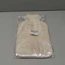 Large Hot Water Bottle with Cover, 2 Litre, Premium Natural Rubber Hot Water Bag, Soft Fleece Cover for Pain Relief, Back, Neck and Shoulders & Warm Cosy Nights (Beige)