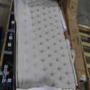 Madison Park Amelia Upholstered Headboard | Nail Head Trim Wingback Button Tufted | King, Cream