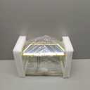 Glass Wedding Card Box with Slot, 12.5'' Large Clear Card Box Gold Brass Gift Card Storage Box with Lock Perfect for Wedding Receptions, Baby Shower, Birthday Party, Bridal Shower