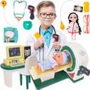 Doctor Kit for Toddlers 3-5, Kids Doctor Playset with Medical Tools, X-ray Machine and Toy Stethoscope ,Educational Pretend Play for Boys & Girls Ages 2 3 4 5 6,Birthday Gift & Dress-Up Toys