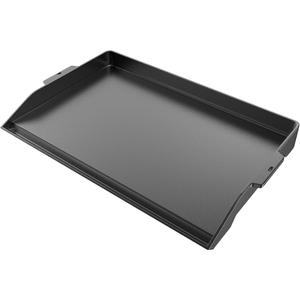 Utheer 23" x 16" Cast Iron Griddle for Gas Grill and Stove Top, Universal Flat Top Griddle with Pre-Seasoned Nonstick Coating, X-Shaped Reinforced Ridges, Perfect for Healthy Cooking, Parties, Camping