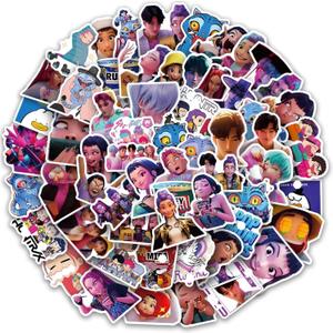 10 x 74pcs Korean Idol Stickers, Waterproof Laptop Decals for Phone, Guitar, Water Bottle