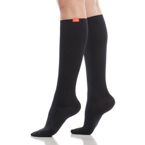 VIM & VIGR 20-30 mmHg Merino Wool Compression Socks for Women & Men (4, Black Solid), S/M