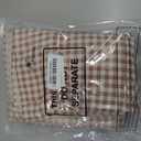 Mindsoft Plaid Ruffled Table Cloth Cotton Linen Fabric Checkered Gingham Tablecloth Farmhouse Vintage Buffalo Plaid Decorative Table Cover for Dining Room(70 x 52 Inches,Brown)