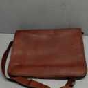 VC VINTAGE COUTURE 18 inch Leather Full Flap Messenger Handmade Bag Laptop Bag Satchel Bag Padded Messenger Bag Brown (Brown)