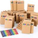 10 Packs Crayons Bulk Christmas 8 Color Crayon Individual Packs Mini Wrapped Wax for Birthday Party Supplies Teachers Classroom