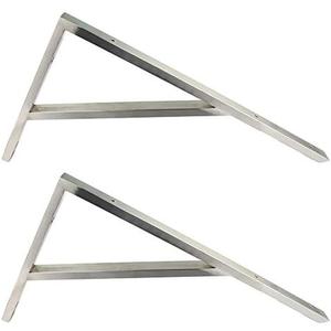 sGAQG4QG Wall-Mounted Metal Shelf Bracket Stainless Steel Square Tube Triangle Bracket Rack Shelf partition Bracket Wall Load-Bearing Fixed Tripod Support Shelf Shelf Support (Black 500mm)