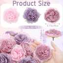 Thiccywoov 50 Pcs Artificial Flowers, 3.2 Inches Silk Rose Head Flowers Fake No Stem for Wedding Bridal Bouquet Home Floral Decor DIY Centerpieces Arrangements Party Tables Decoration(Pink Purple)