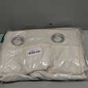 NICETOWN Natural Linen Curtains 84 inch Long 2 Panels Set, Grommet Top Thick Linen Burlap Semi Sheer Vertical Drapes Privacy Assured with Light Filtering for Bedroom/Living Room, W55 x L84