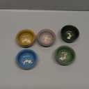 Skyley 6 Pieces Korean Soju Shot Glasses Sets Porcelain Cups Korean Ceramic Cups Tea Accessories Drinkware, Handcrafted Ceramic(Colorful,Koi Fish Pattern)