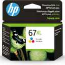HP 67XL Tri-color High-yield Ink Cartridge for HP Printers | Works with Printer Series: DeskJet 1255, 2700, 4100; ENVY 6000, 6400 | Eligible for Instant Ink | 3YM58AN