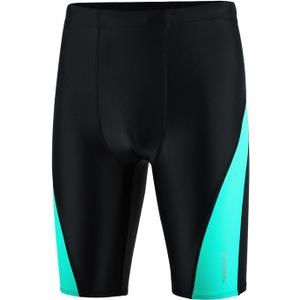 DEVOROPA Boys Swim Jammers Youth Competitive Swim Team Trunks Racing Swimsuit Athletic Swimming Shorts Slim/Standard/Husky (Black)