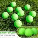 12Pcs Plastic Baseballs for Kids, Neon Baseball Tballs Backyard Game, Lightweight Plastic Replacement Balls Outdoor Baseball Toy Back to School Gift for Kids Yard Games Set