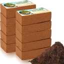 Legigo Pack of 10 Organic Coco Coir Bricks- 100% Natural Compressed Coco Peat Brick Coconut Fiber Substrate with Low EC&pH Balance, Plant Soil Enhance Root Growth for Herbs, Flowers, House Plants (EXP 08/18/26)