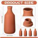 DoubleFill 8 Pcs Ollas Terracotta Watering Pots Self Watering Planter Insert Terracotta Globes Clay for Outdoor Indoor Garden Plants, Easy to Refill (24 oz)