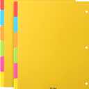 Mr. Pen- Binder Dividers - 6 Tab Dividers, Pack of 2 Sets (12 Dividers Total) for 3 Ring Binder (Bright,Energetic)