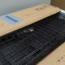 Amazon Basics Portable, Foldable Metal Wire Dog Crate with Removable Tray, Double Door, Divider Panel, Easy to Assemble, 30 x 19 x 21 in, Black