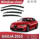 4pcs Side Window Wind Deflectors, Outside Mount Shade Sun rain Guards, for Alfa Romeo Giulia 2015-2023 Deflector Vent Window Visors